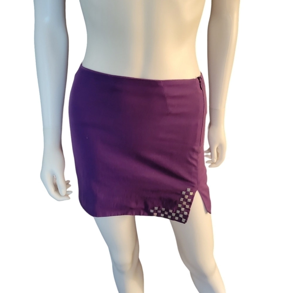 Versace micro mini  skirt purple 24(xs)